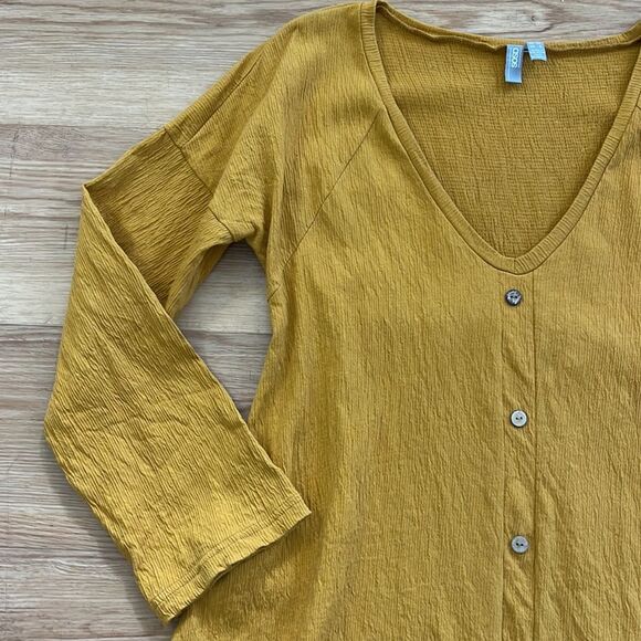 ASOS Mustard Colored Tunic Dress Sz 2 - Picture 3 of 5